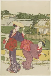 Utflykt vid Muko_jima, 1787